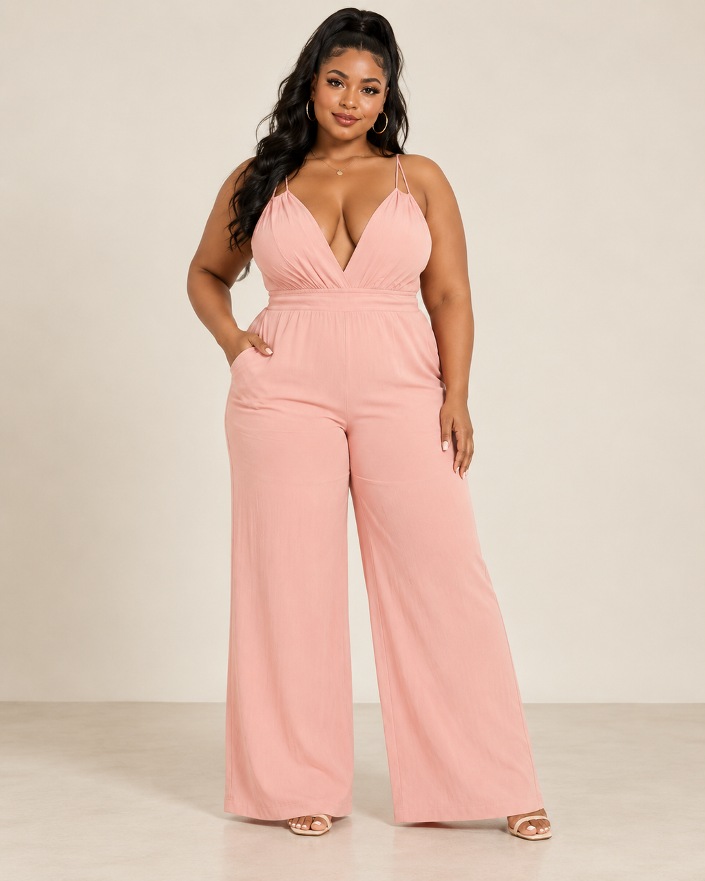 The Riley Jumpsuit | Peach