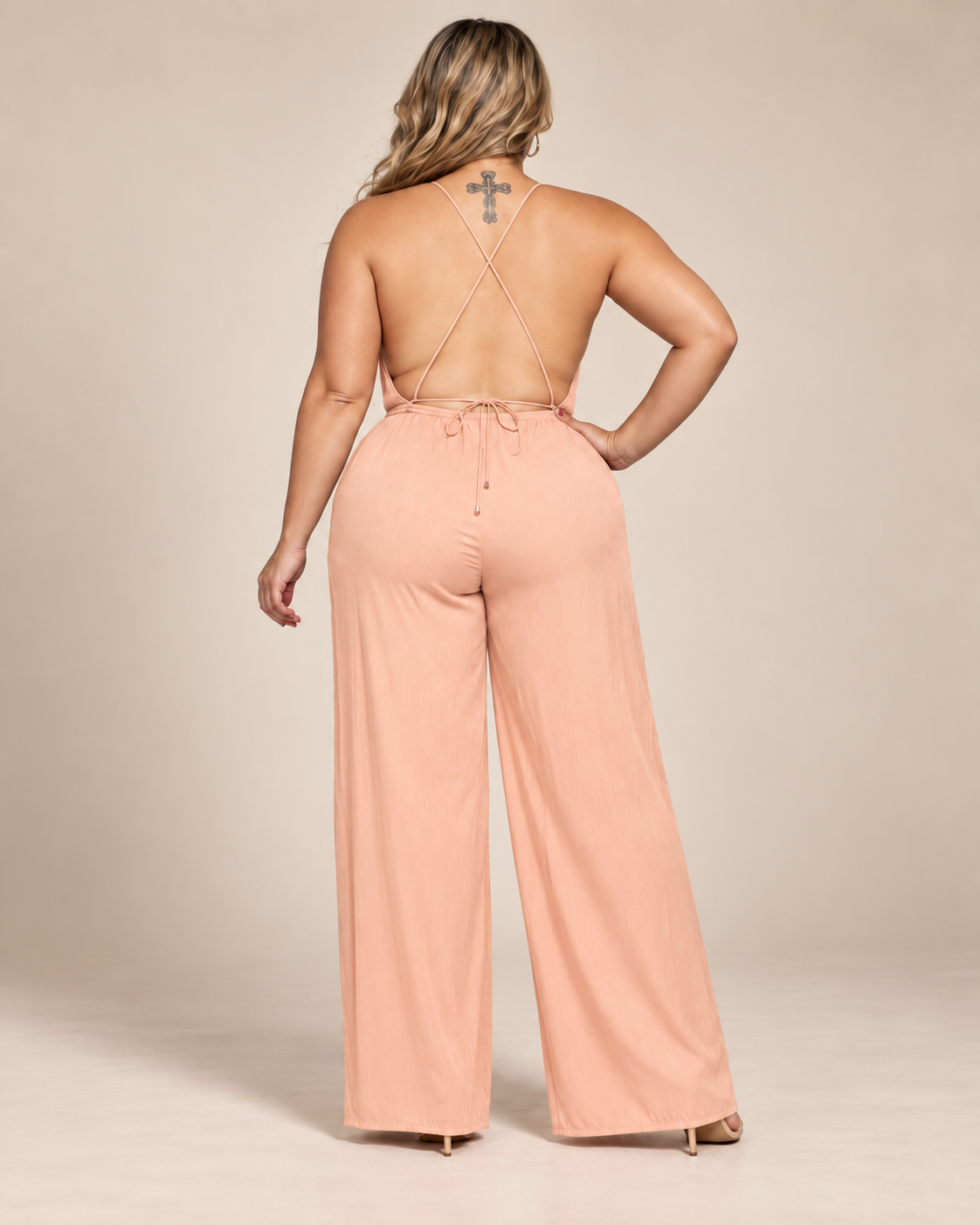The Riley Jumpsuit | Peach