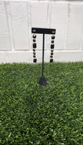 Black Crystal Linear Drop Earrings