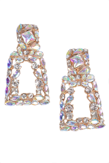 Crystal Door Knocker Earrings