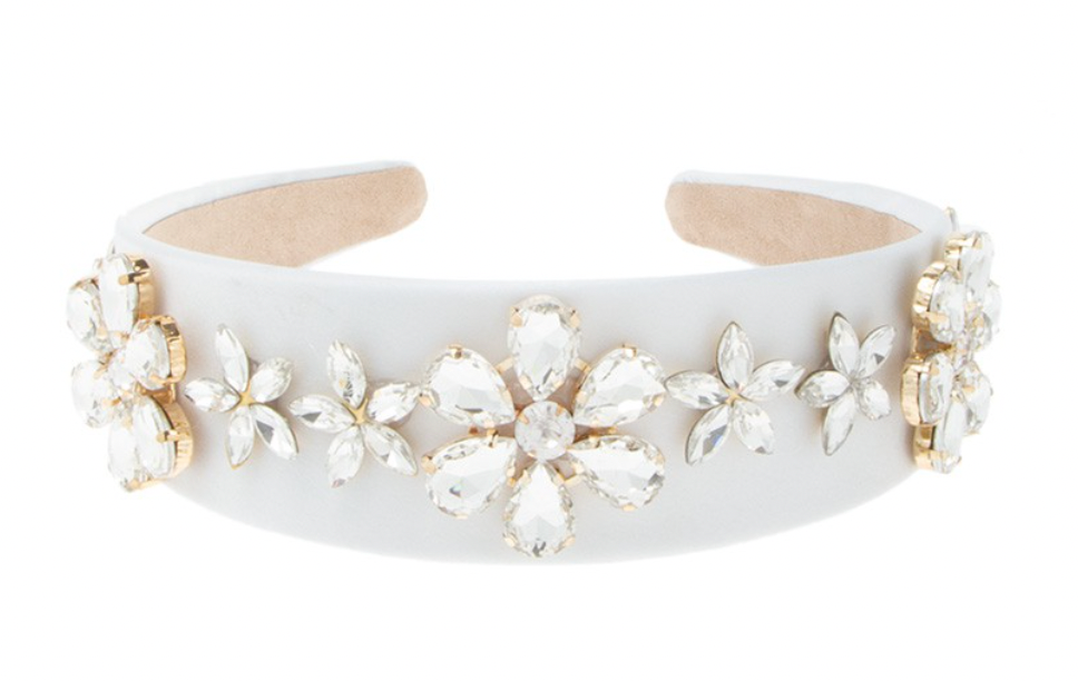 Floral White Headband
