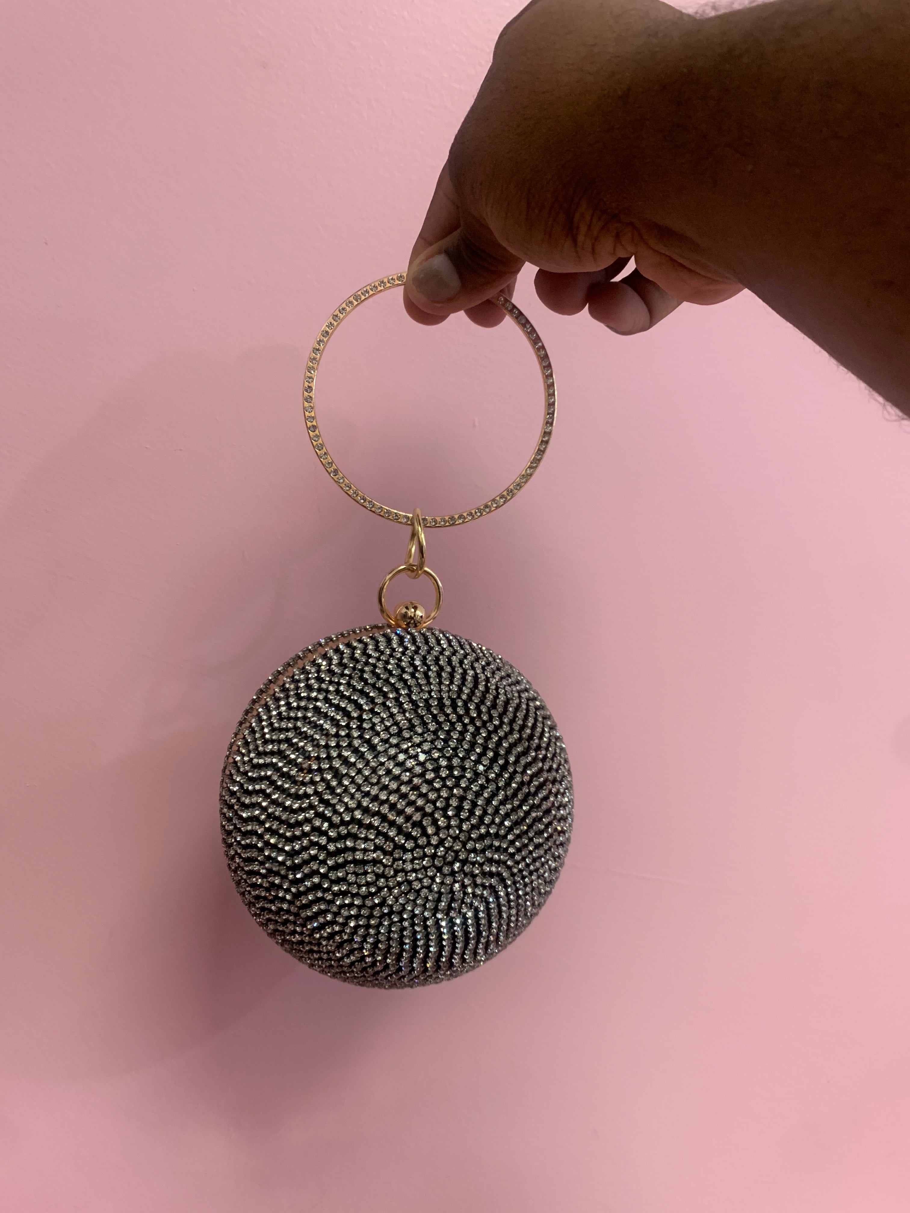Disco Rhinestone ball Clutch