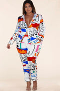 The Leal Art Print Blazer Set