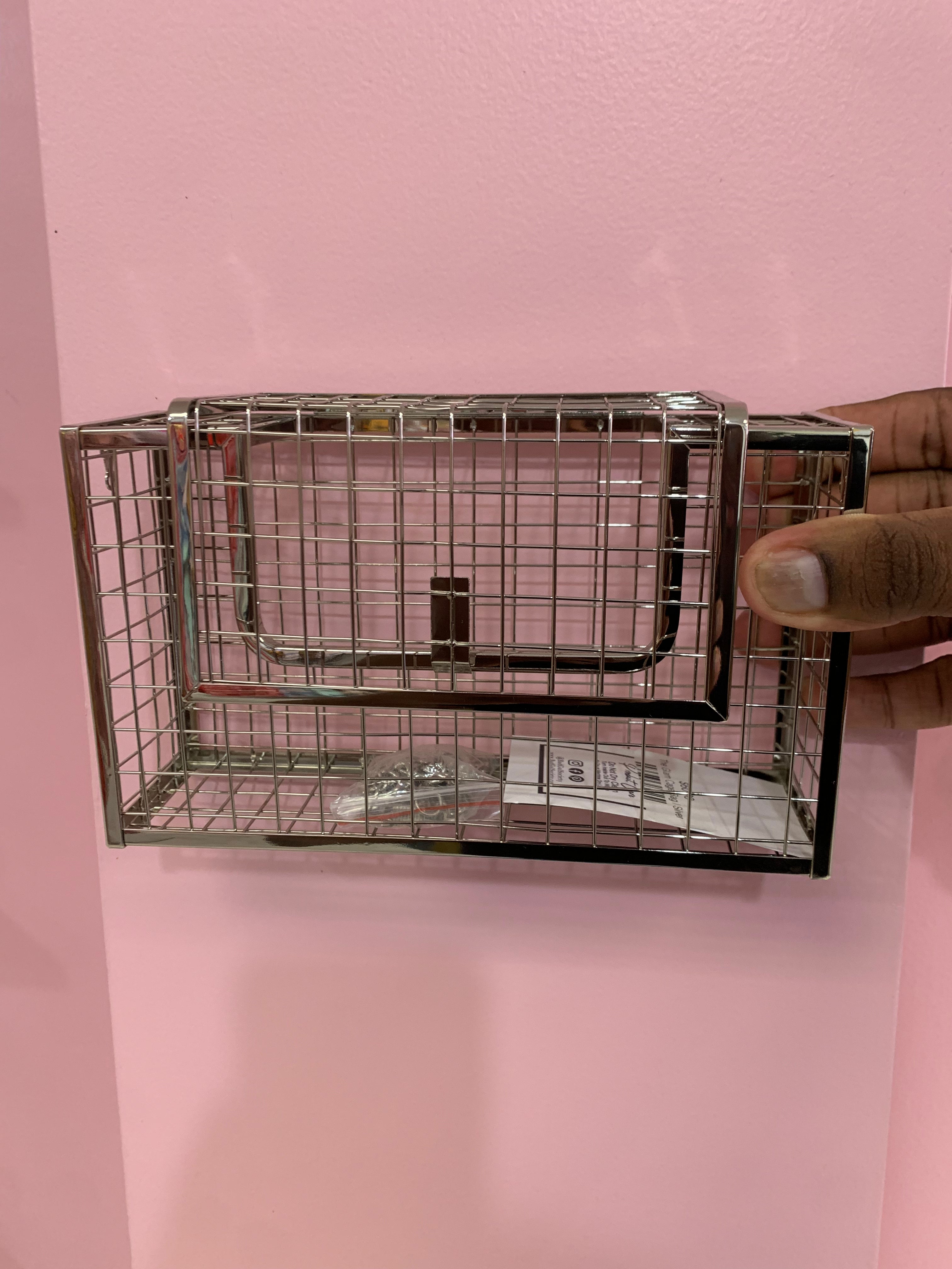 The Glam Cage Bag | Silver