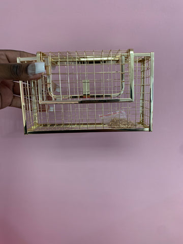 The Glam Cage Bag | Gold