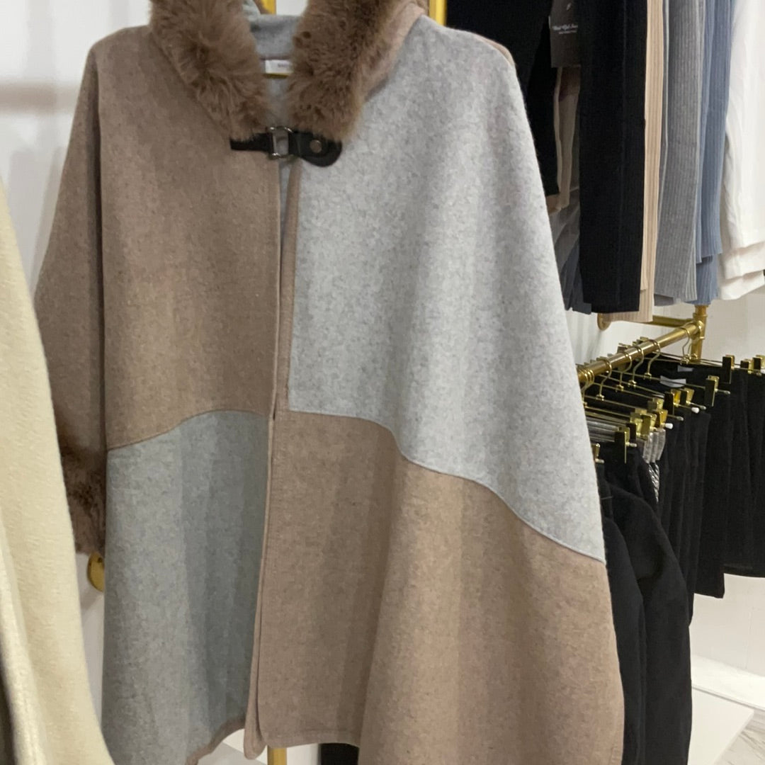 The color block poncho